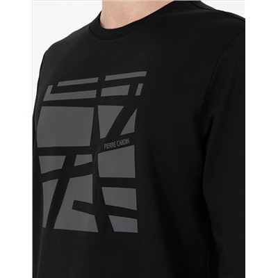 Siyah Regular Fit Sweatshirt