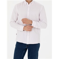 Bordo Slim Fit Uzun Kollu Gömlek