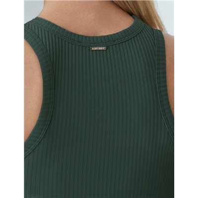 Платье из трикотажа в широкий рубчик