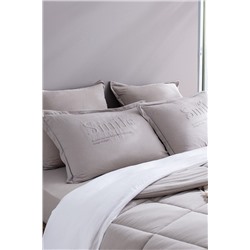 Bobigny Çift Kişilik Pamuklu SuperSoft Comforter Set - Gri
