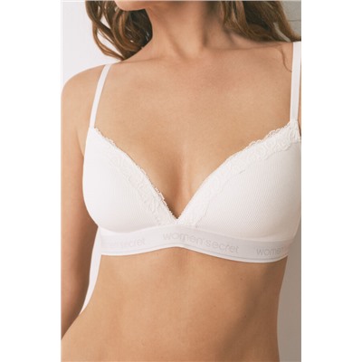 Sujetador triangular CHARMING algodón blanco