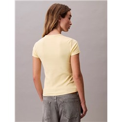 New Arrival Cotton Contour Rib T-Shirt