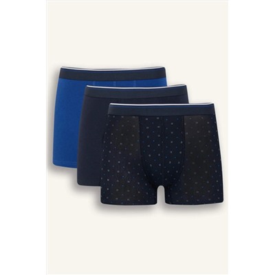 DeFacto Regular Fit Baskılı 3'lü Boxer D9877AX25SM