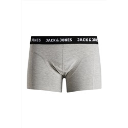 Jack & Jones Erkek 3'lü Düz Renk Boxer Paketi