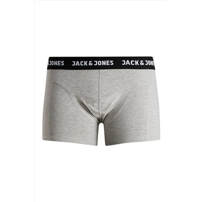 Jack & Jones Erkek 3'lü Düz Renk Boxer Paketi