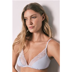 Sujetador triangular algodón azul NATURAL