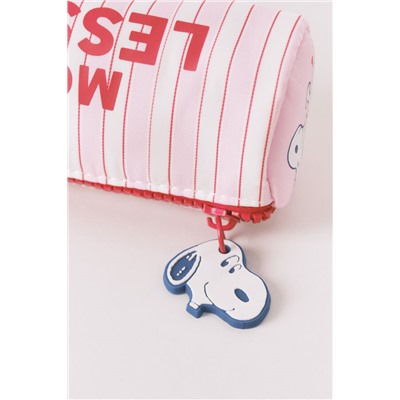 Neceser pequeño acolchado rosa Snoopy