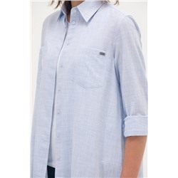 Kadın Açık Mavi Uzun Kollu Gömlek