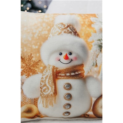 Наволочка декоративная новогодняя 2 шт рогожка