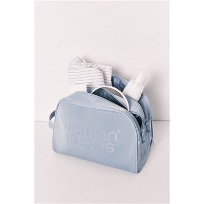 Neceser mediano doble cremallera azul