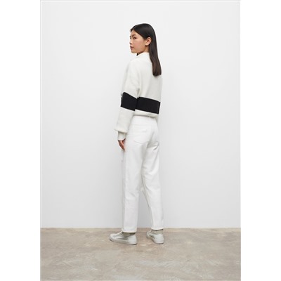 Jeans straight-fit rotos decorativos