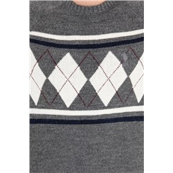 Erkek Gri Melanj Bisiklet Yaka Triko Kazak