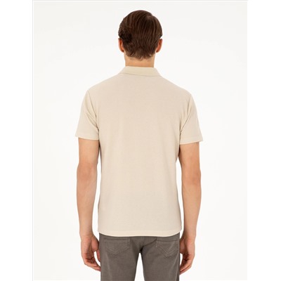 Bej Slim Fit Tişört