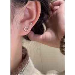 Золотые серьги Набор из 3 сережек