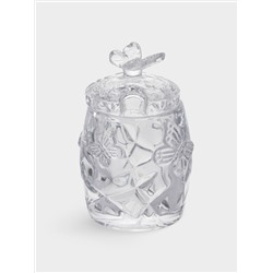 Сахарница, 11 см, 120 мл, с ложкой, стекло/сталь, Бабочка, Butterfly