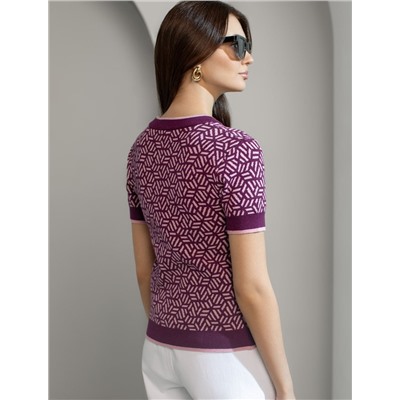 Джемпер жаккардовой вязки с кашемиром