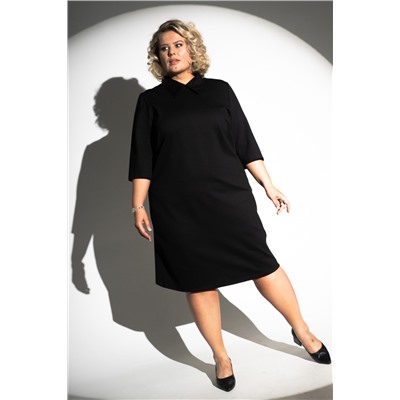 Платье с пайеточным воротом