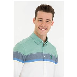 Erkek Yeşil Uzun Kollu Gömlek