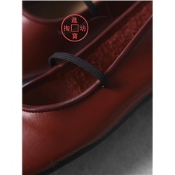 Балетки в стиле Мери Джейн из натуральной овечьей кожи   Экспорт