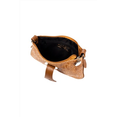 Bandolera de piel Camel