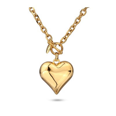 Кулон Сердцебиение (4, 2см; покрытие золото) 90см, Есть комплект