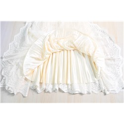 Шикарная двусторонняя юбка: одна сторона из нежного кружева, другая - блестящая плиссировка. Экспорт