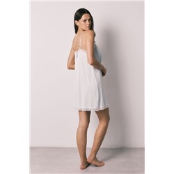 Camisón corto viscosa tacto suave azul