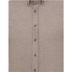 Bej Slim Fit Uzun Kollu Gömlek