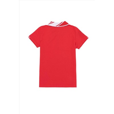 Erkek Çocuk Kırmızı Polo Yaka Tişört