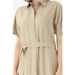 Kadın Camel Dokuma Elbise