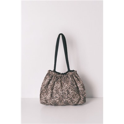 Bolso reversible nylon animal print
