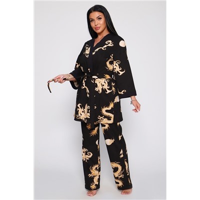 Пеньюар тройка Драконы 929