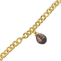 Браслет 18-23см (Майорка 14мм шоколад; покрытие золото), Есть комплект