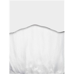 Салатник, 20х8 см, 1,2 л, стекло, с серебристым кантом, мятая фактура, Piano