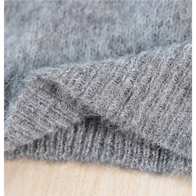 Дизайнерский свитер с отворотом и вырезом-лодочкой КО*С