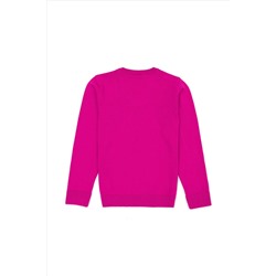 Kız Çocuk Menekşe Basic V - Yaka Kazak