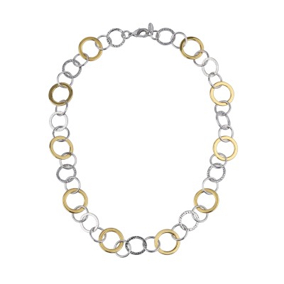 Колье (покрытие родий, золото 59см), Есть комплект