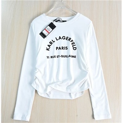 Женская мягкая вощеная футболка с принтом букв КАР*Л 😎