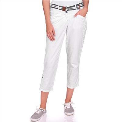 7/8 Damen Hose mit gestreiftem Gürtel