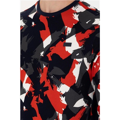 Erkek Lacivert Bisiklet Yaka Sweatshirt