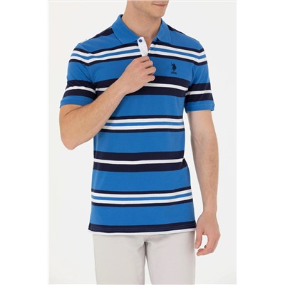 Erkek Saks Polo Yaka Tişört