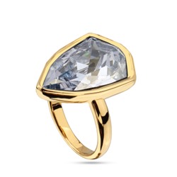 Кольцо Румба (кристаллы SW серо-голубые; покрытие золото)