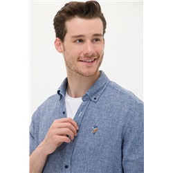 Erkek Lacivert Uzun Kollu Gömlek