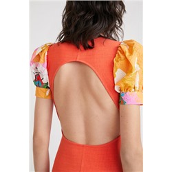 Vestido midi escote espalda