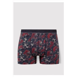 Mavi Kaplan Baskılı Lacivert Boxer 091121-24413