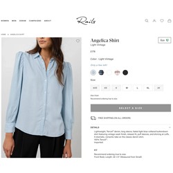 Женская рубашка Rail*s  с рукавами фонариками Экспорт