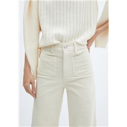 Pantalón culotte pana