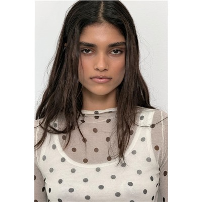 TOP PUNTO SEMITRANSPARENTE LUNARES