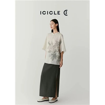 Легкая свободная повседневная рубашка из ткани рами  ICICL*E ОРИГИНАЛ!