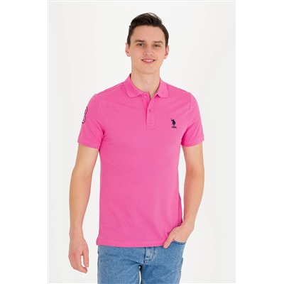 Erkek Pembe Basic Polo Yaka Tişört
